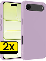 LUQ LUQ iPhone Air Hoesje Siliconen - Lila - 2 PACK