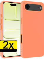 LUQ LUQ iPhone Air Hoesje Siliconen - Perzik - 2 PACK