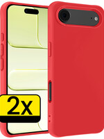 LUQ LUQ iPhone Air Hoesje Siliconen - Rood - 2 PACK