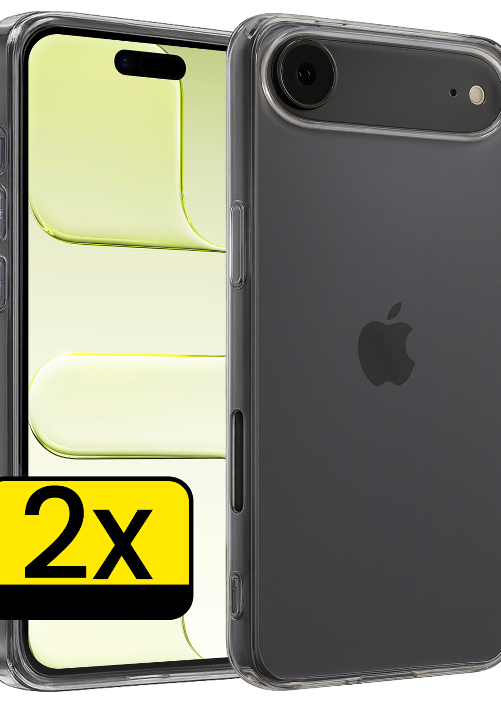 LUQ LUQ iPhone Air Hoesje Siliconen - Transparant - 2 PACK