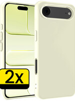 LUQ LUQ iPhone Air Hoesje Siliconen - Wit - 2 PACK