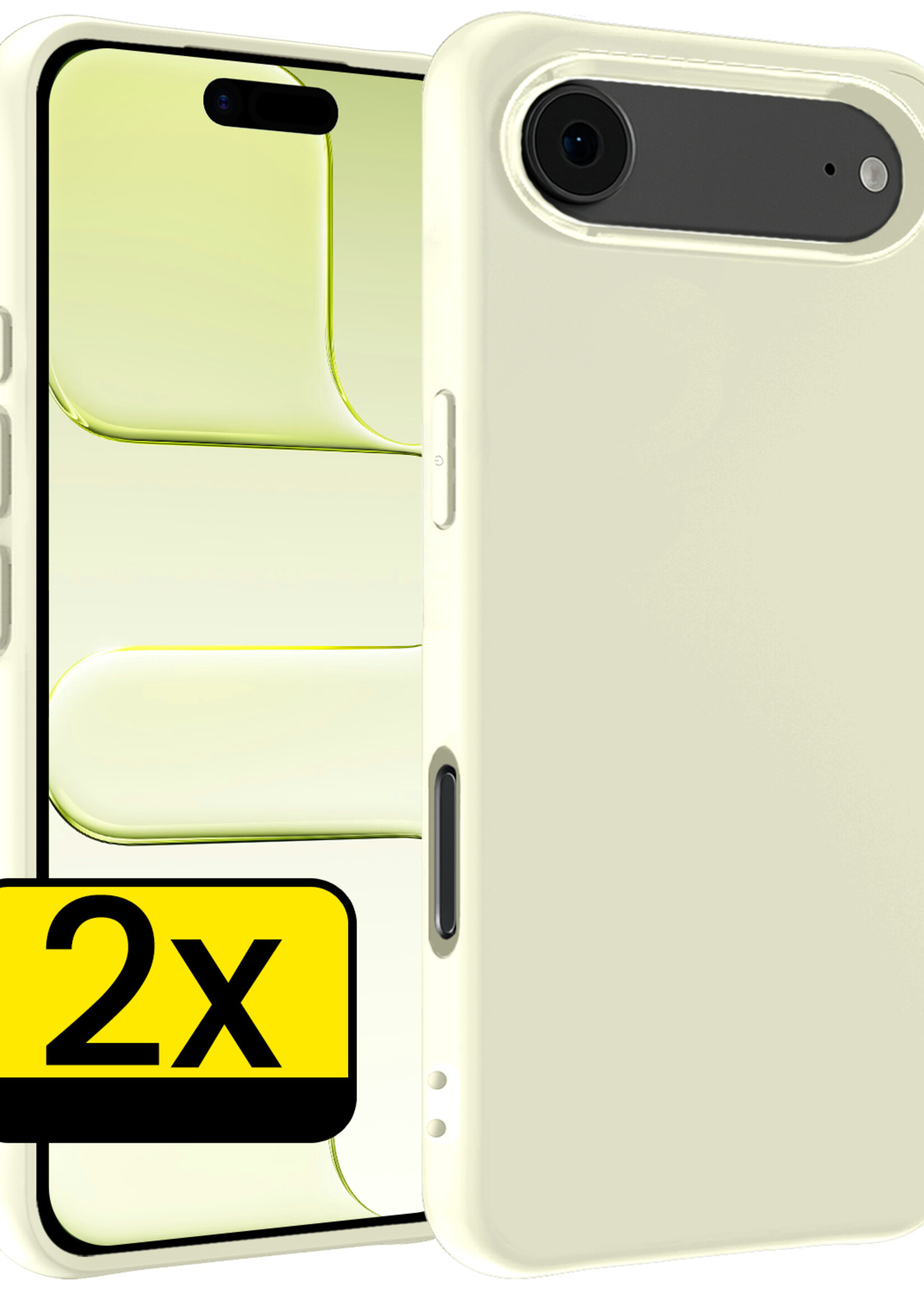 LUQ LUQ iPhone Air Hoesje Siliconen - Wit - 2 PACK