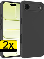 LUQ LUQ iPhone Air Hoesje Siliconen - Zwart - 2 PACK