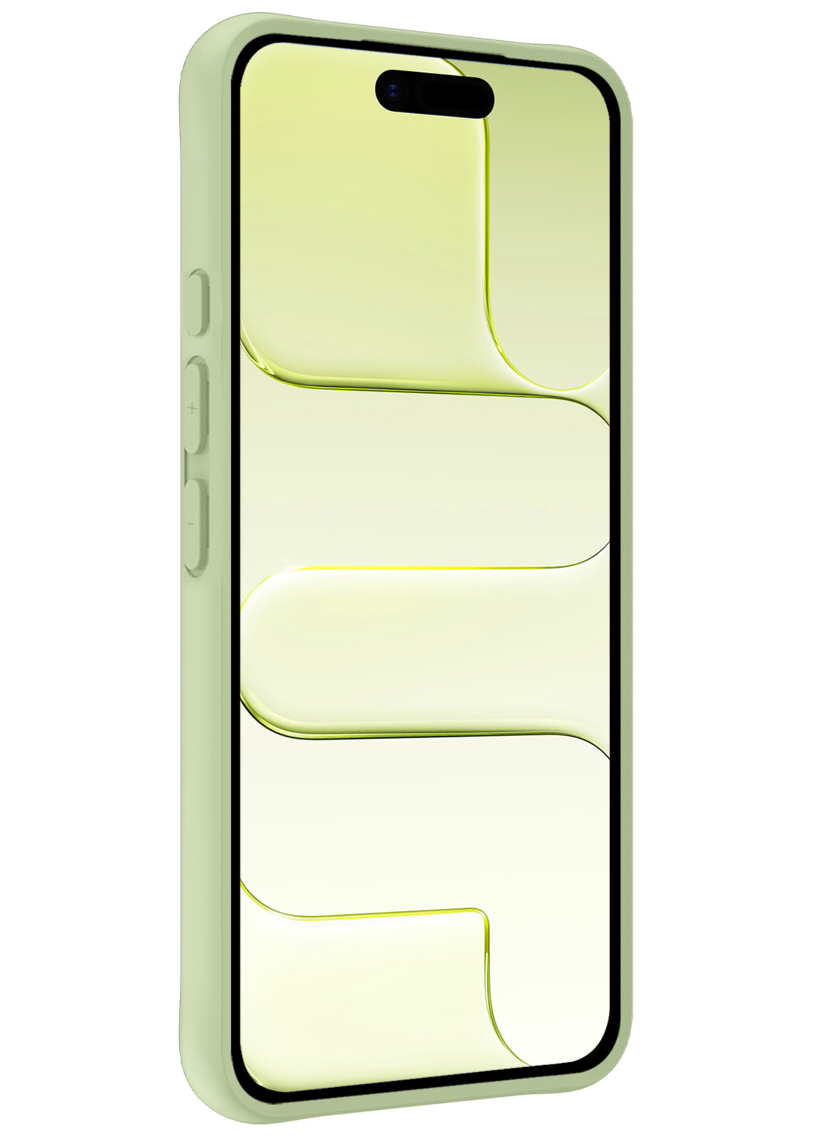 LUQ LUQ iPhone Air Hoesje Siliconen Met Screenprotector Met Dichte Notch - Groen