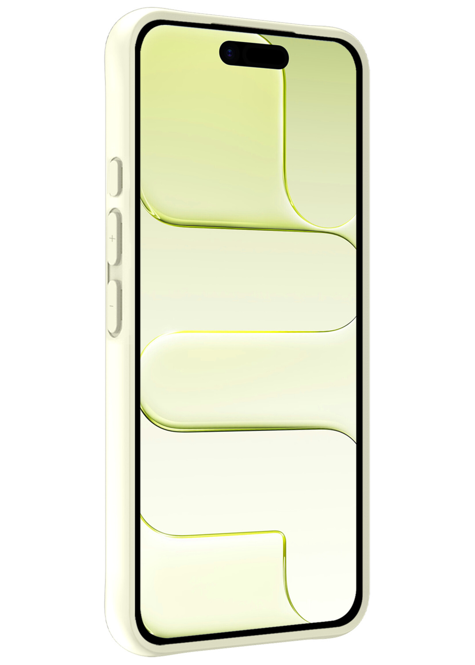 LUQ LUQ iPhone Air Hoesje Siliconen Met Screenprotector Met Dichte Notch - Wit