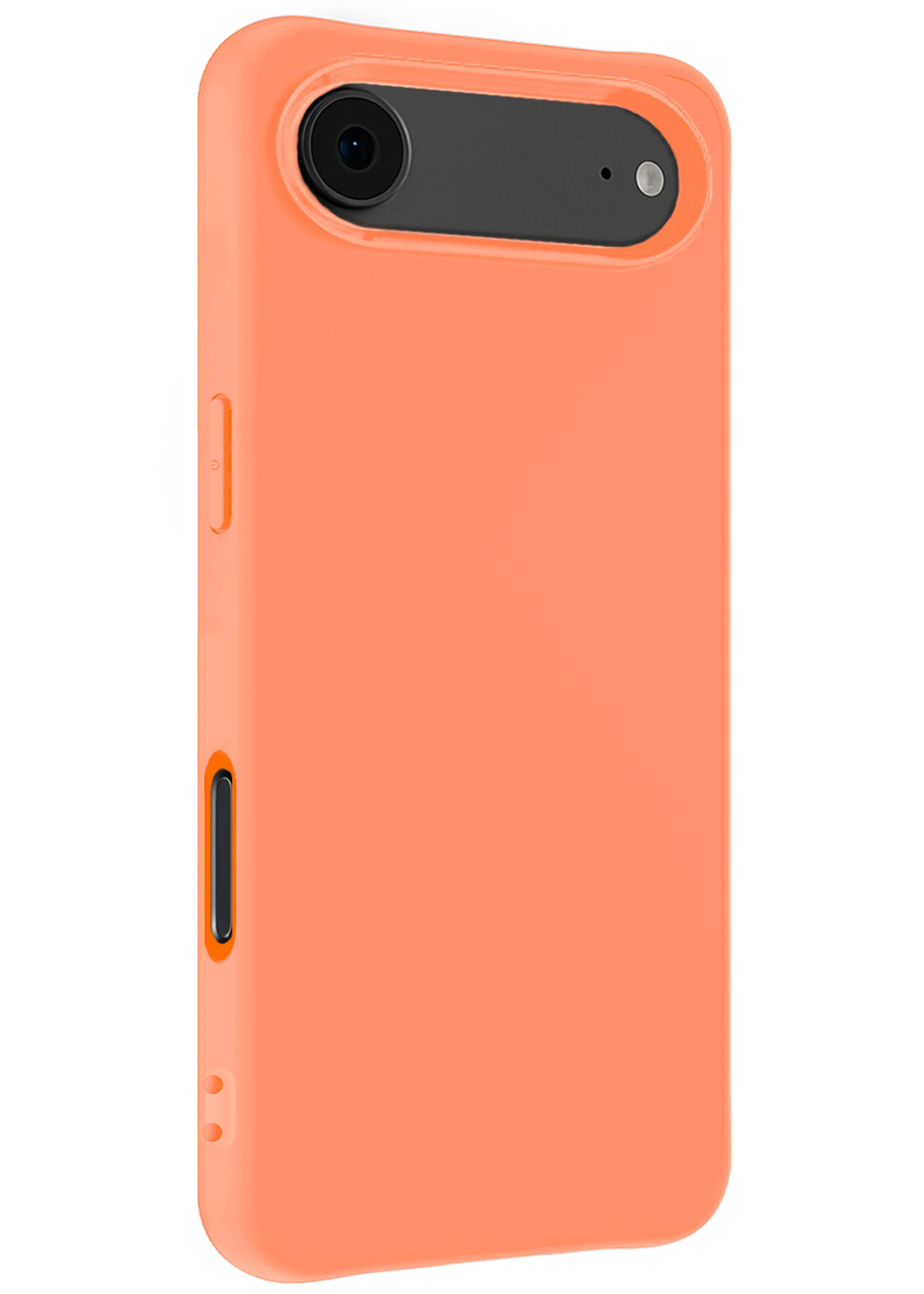 LUQ LUQ iPhone Air Hoesje Siliconen Met 2x Screenprotector Met Dichte Notch - Perzik