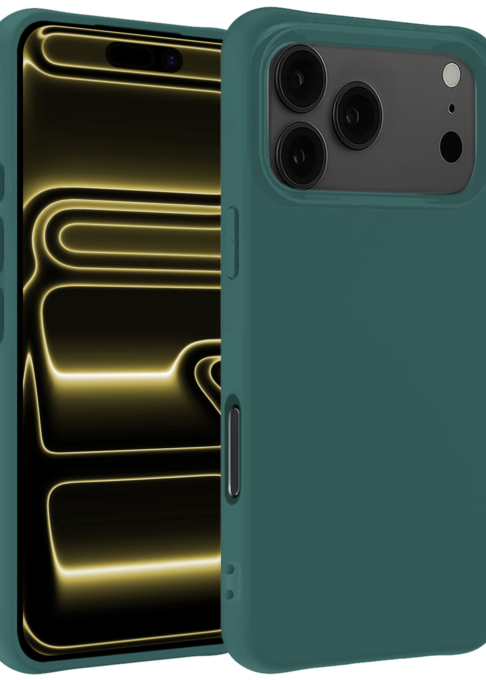 LUQ LUQ iPhone 17 Pro Hoesje Siliconen - Donkergroen