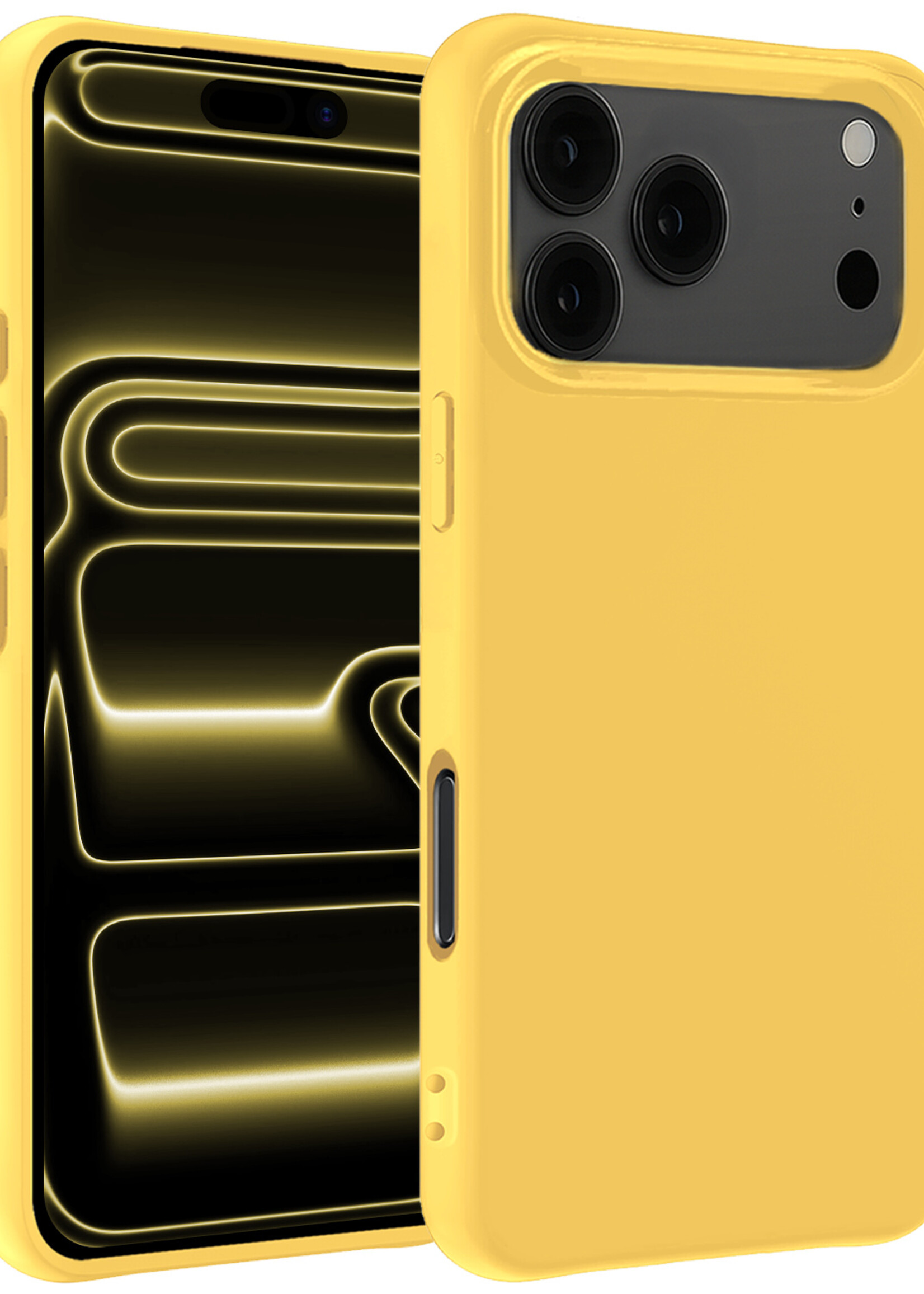 LUQ LUQ iPhone 17 Pro Hoesje Siliconen - Geel