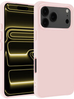 LUQ LUQ iPhone 17 Pro Hoesje Siliconen - Lichtroze