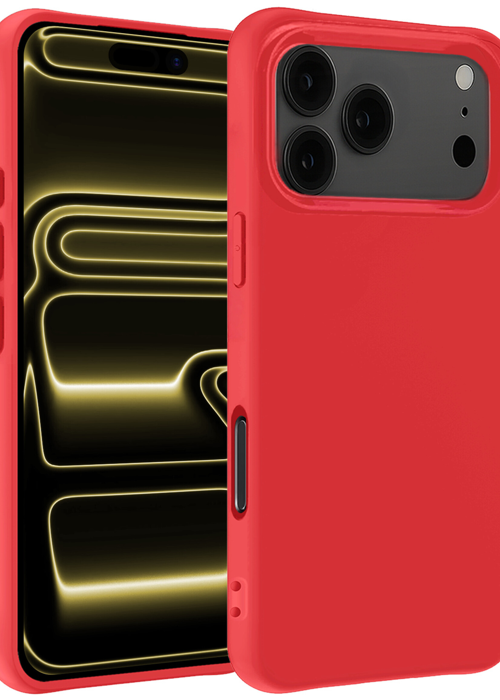 LUQ LUQ iPhone 17 Pro Hoesje Siliconen - Rood