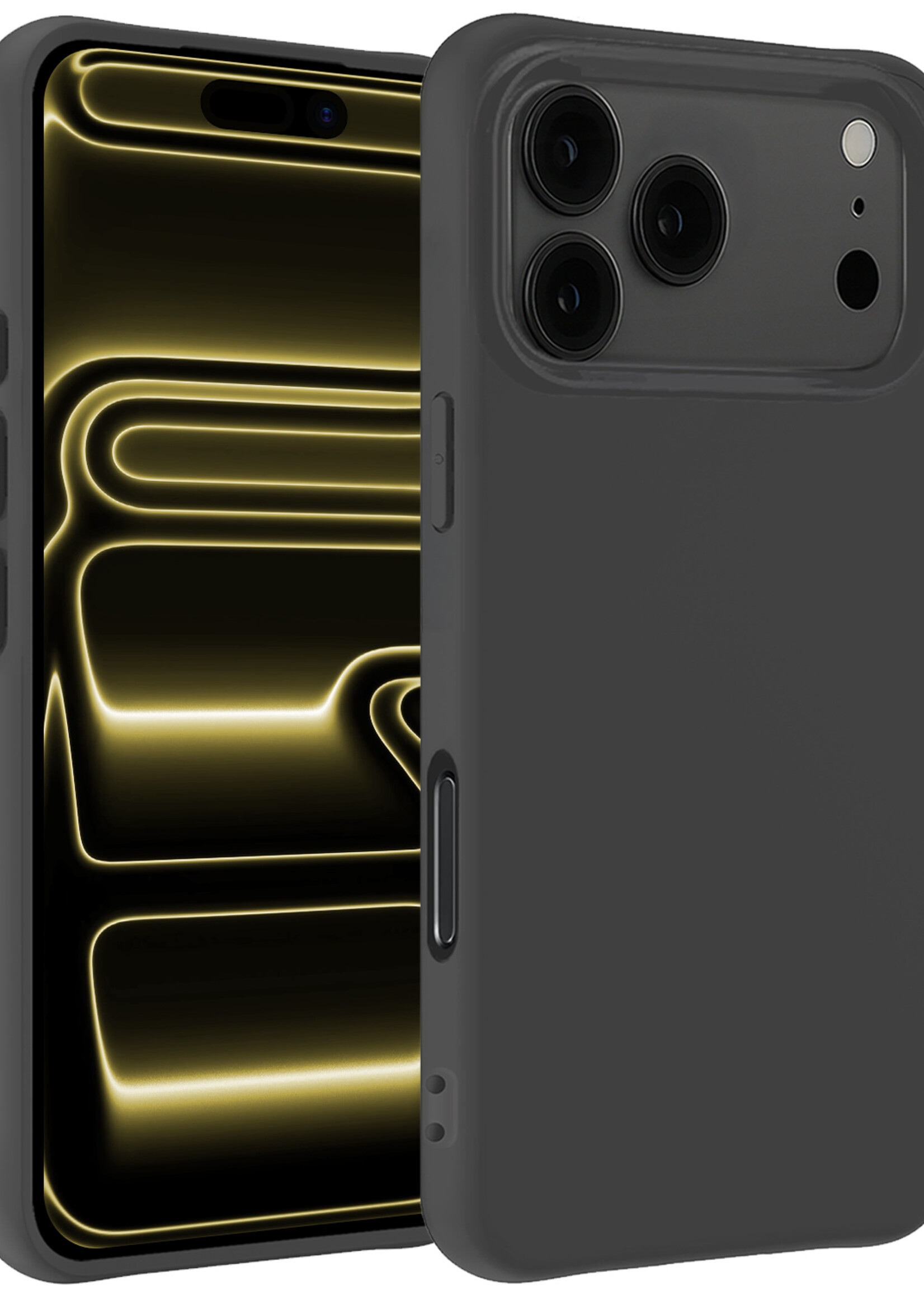 LUQ LUQ iPhone 17 Pro Hoesje Siliconen - Zwart