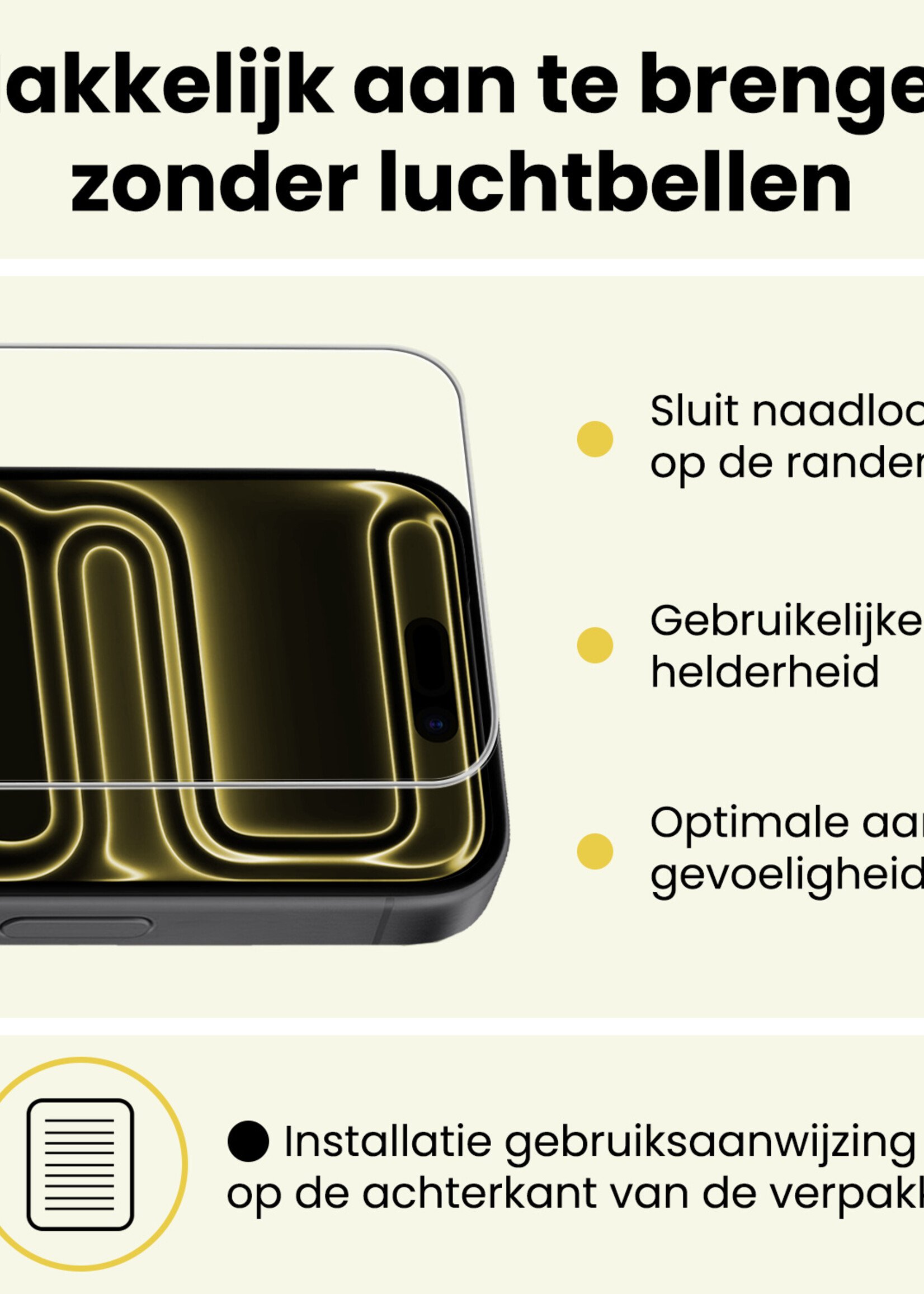 LUQ LUQ iPhone 17 Pro Hoesje Siliconen Met Screenprotector Met Dichte Notch - Donkerblauw