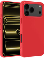 LUQ LUQ iPhone 17 Pro Max Hoesje Siliconen - Rood