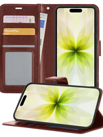 LUQ LUQ iPhone 17 Hoesje Bookcase - Bruin