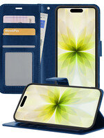 LUQ LUQ iPhone 17 Hoesje Bookcase - Donkerblauw