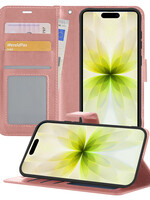 LUQ LUQ iPhone 17 Hoesje Bookcase - Rose Goud