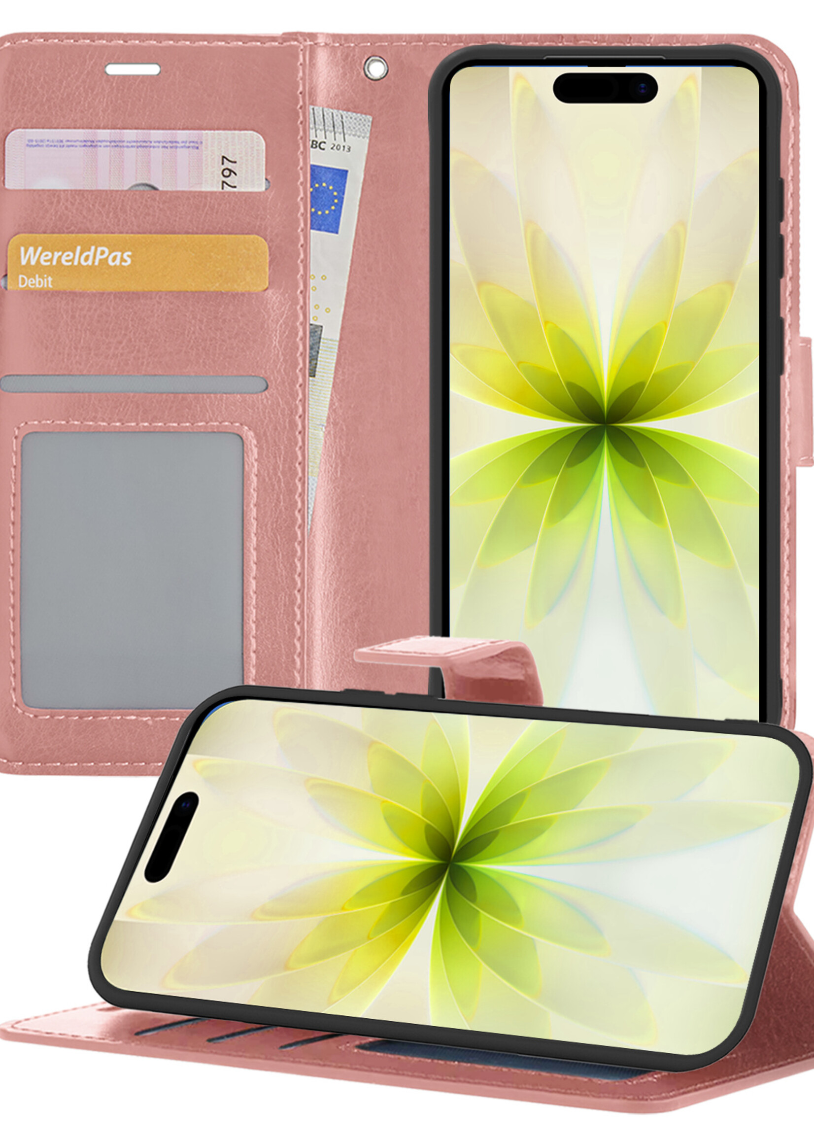 LUQ LUQ iPhone 17 Hoesje Bookcase - Rose Goud