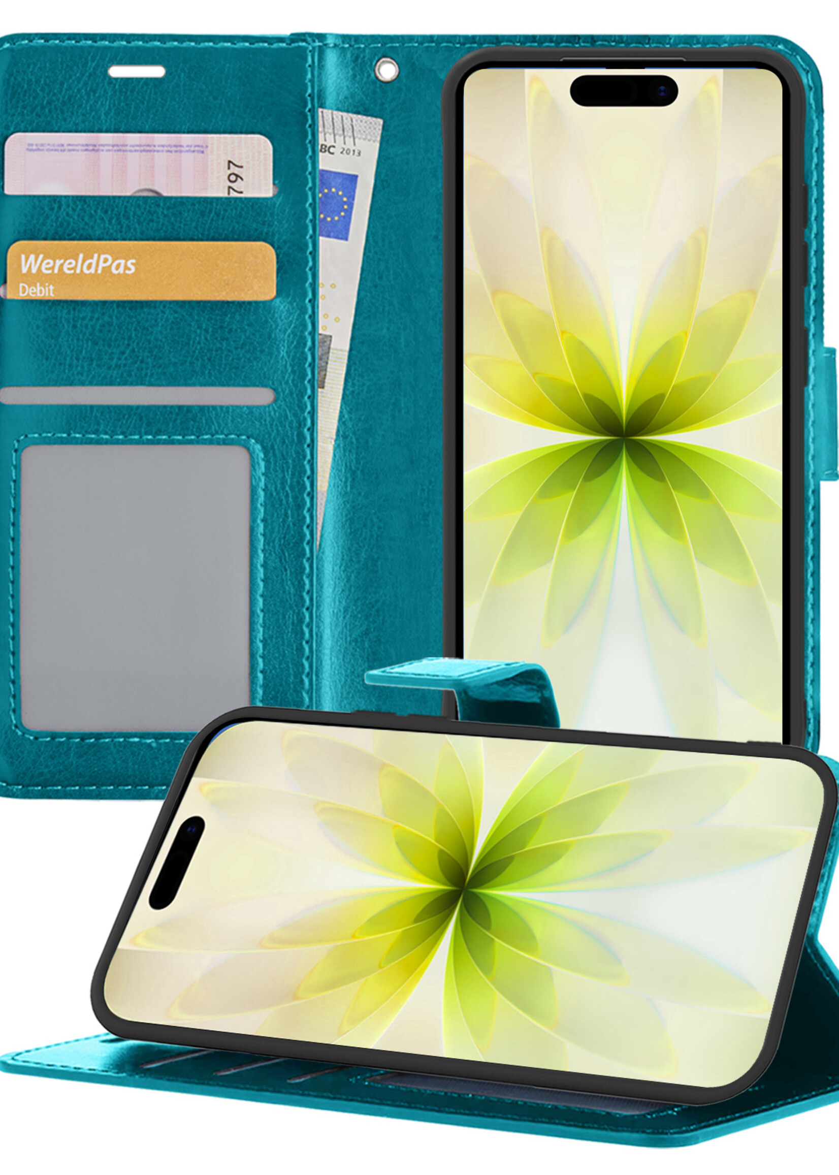 LUQ LUQ iPhone 17 Hoesje Bookcase - Turquoise
