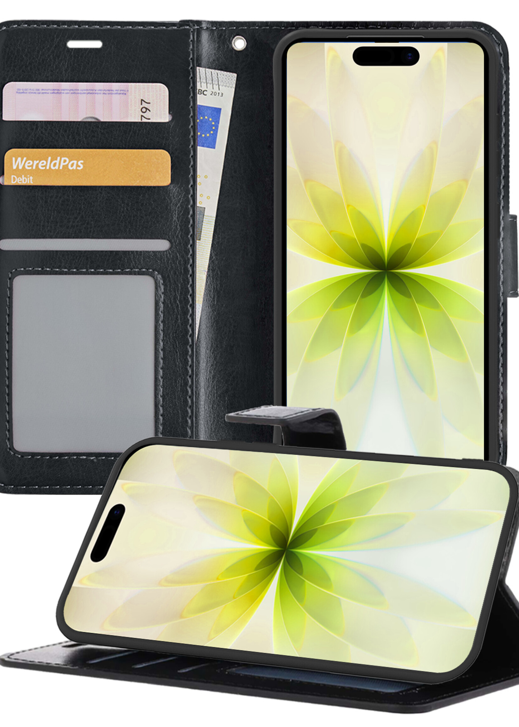 LUQ LUQ iPhone 17 Hoesje Bookcase - Zwart