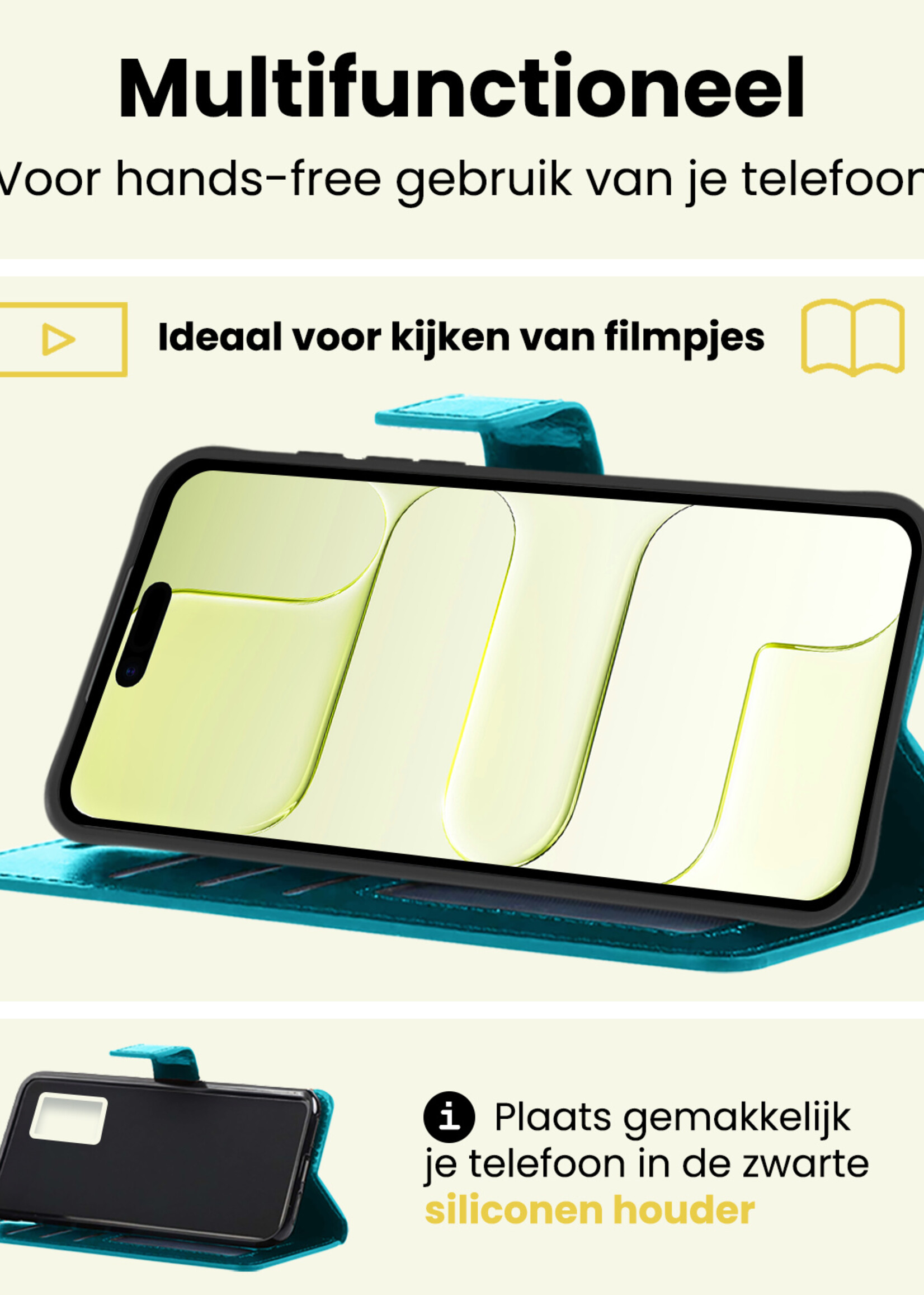 LUQ LUQ iPhone Air Hoesje Bookcase - Turquoise