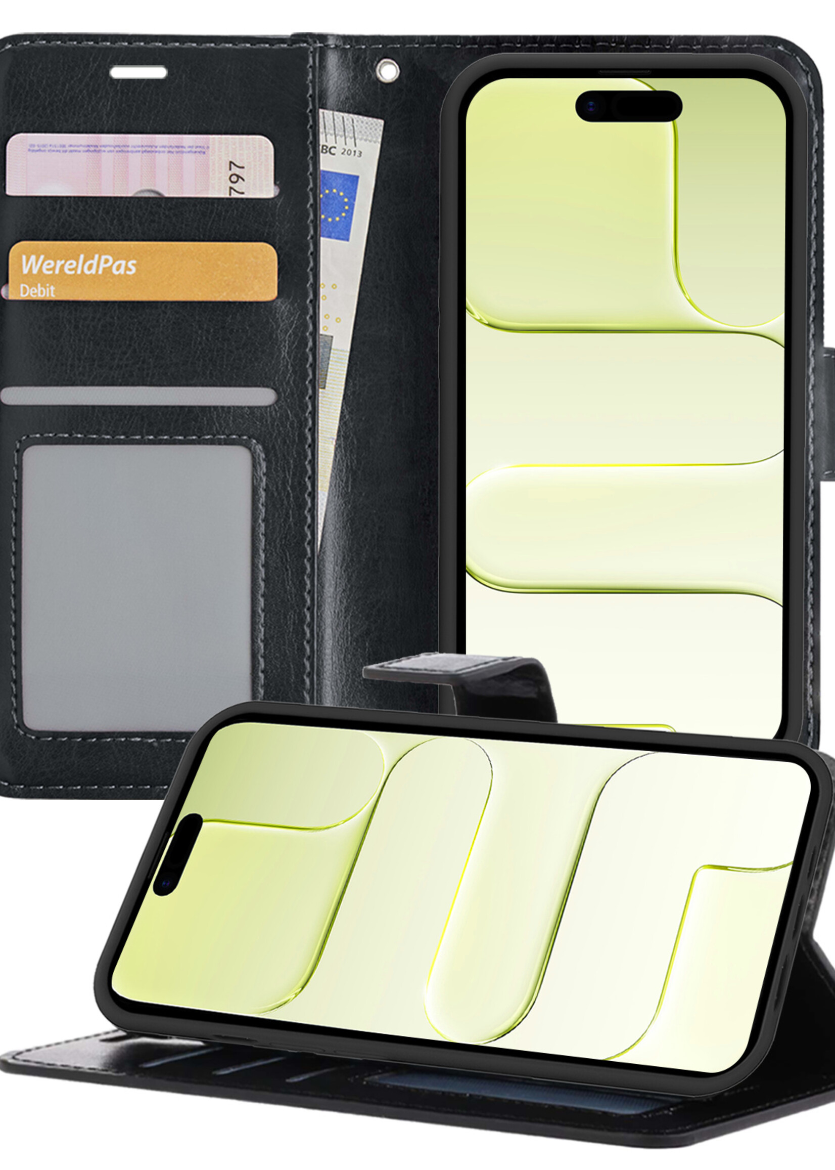 LUQ LUQ iPhone Air Hoesje Bookcase - Zwart