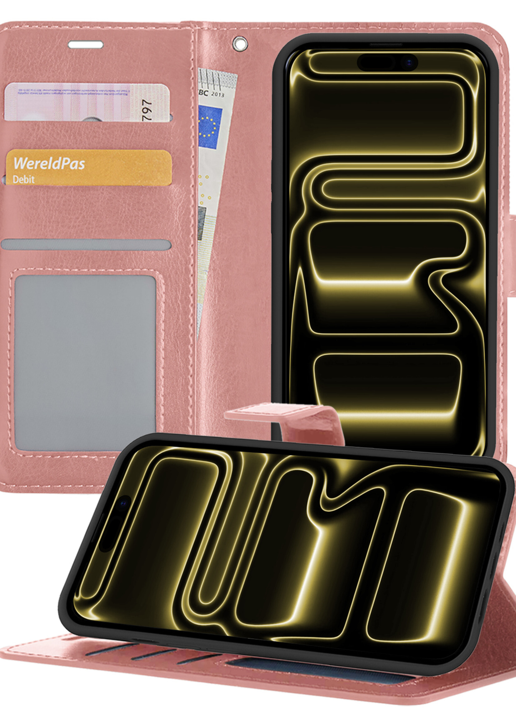 LUQ LUQ iPhone 17 Pro Hoesje Bookcase - Rose Goud