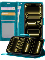 LUQ LUQ iPhone 17 Pro Hoesje Bookcase - Turquoise