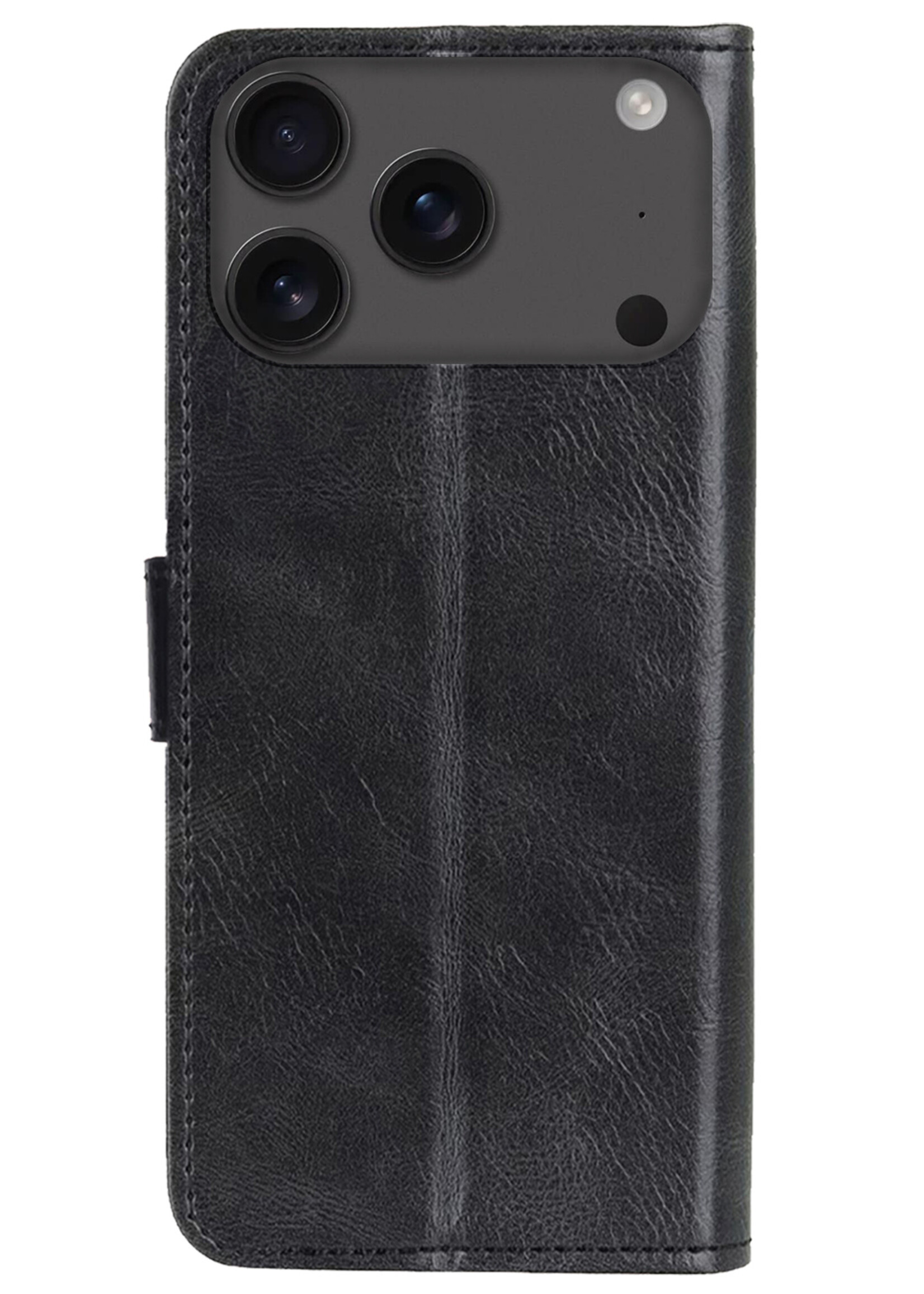 LUQ LUQ iPhone 17 Pro Hoesje Bookcase - Zwart