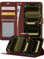 LUQ LUQ iPhone 17 Pro Max Hoesje Bookcase - Bruin