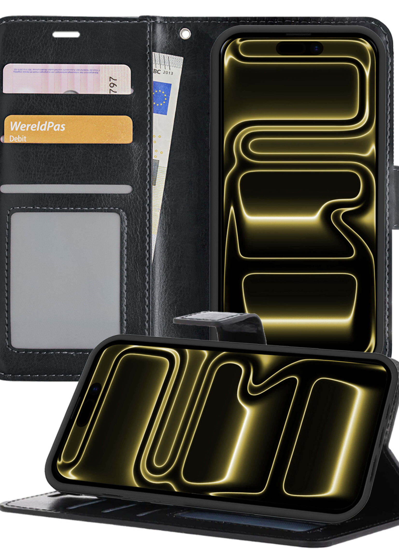 LUQ LUQ iPhone 17 Pro Max Hoesje Bookcase - Zwart