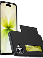 LUQ LUQ iPhone 17 Hoesje Pashouder Hard - Zwart