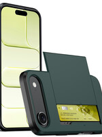 LUQ LUQ iPhone Air Hoesje Pashouder Hard - Donker Blauw