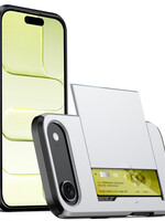 LUQ LUQ iPhone Air Hoesje Pashouder Hard - Grijs
