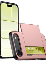 LUQ LUQ iPhone Air Hoesje Pashouder Hard - Rosé Goud