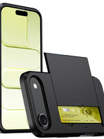 LUQ LUQ iPhone Air Hoesje Pashouder Hard - Zwart
