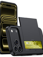 LUQ LUQ iPhone 17 Pro Max Hoesje Pashouder Hard - Zwart