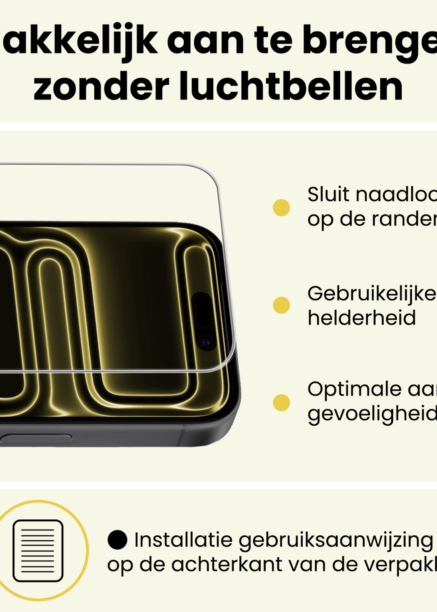 LUQ LUQ iPhone 17 Pro Max Hoesje Pashouder Hard Met Screenprotector - Zwart