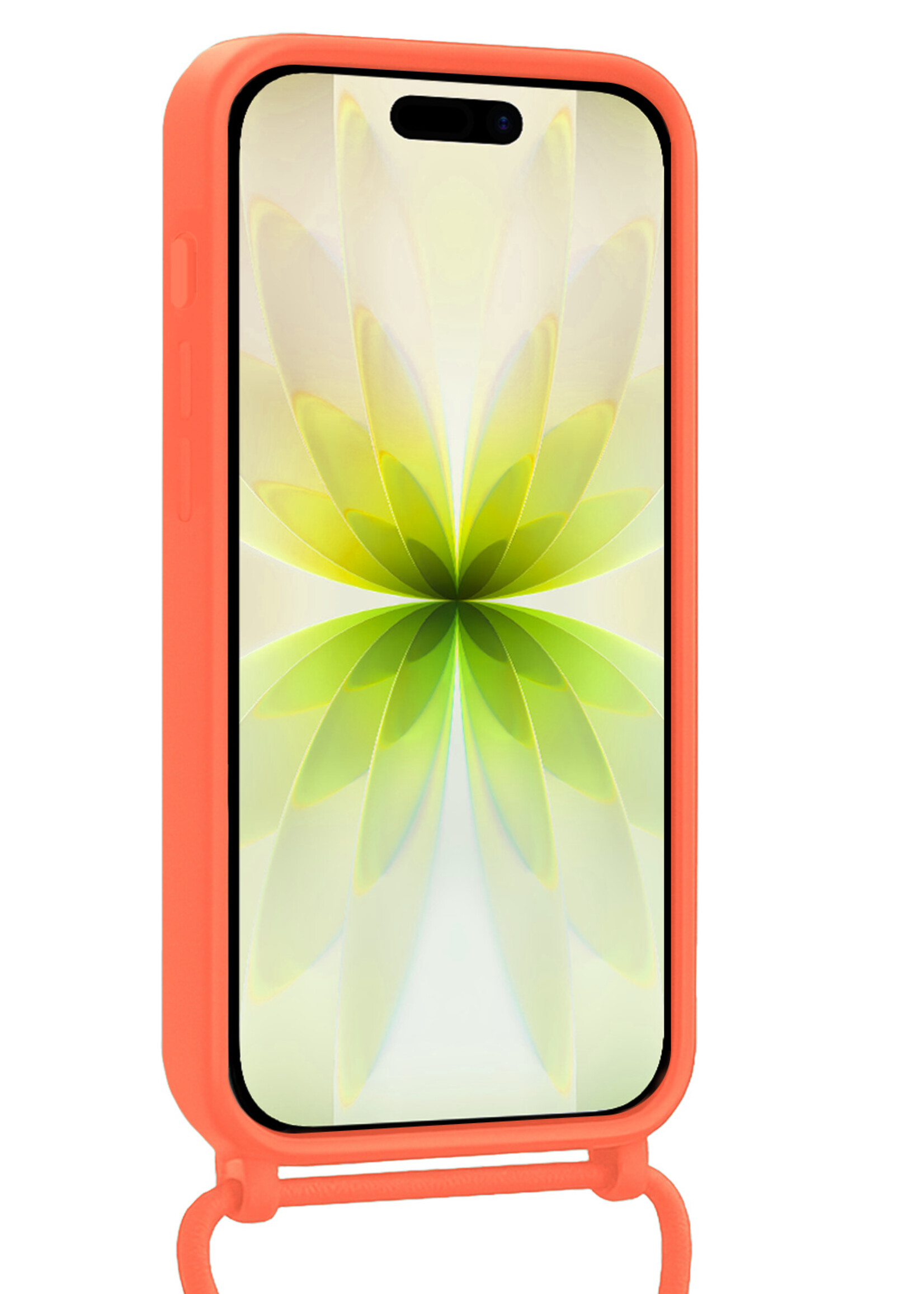 LUQ LUQ iPhone 17 Hoesje Pashouder met Koord - Papaya