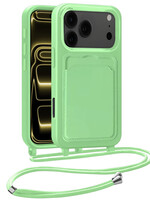 LUQ LUQ iPhone 17 Pro Max Hoesje Pashouder met Koord - Groen