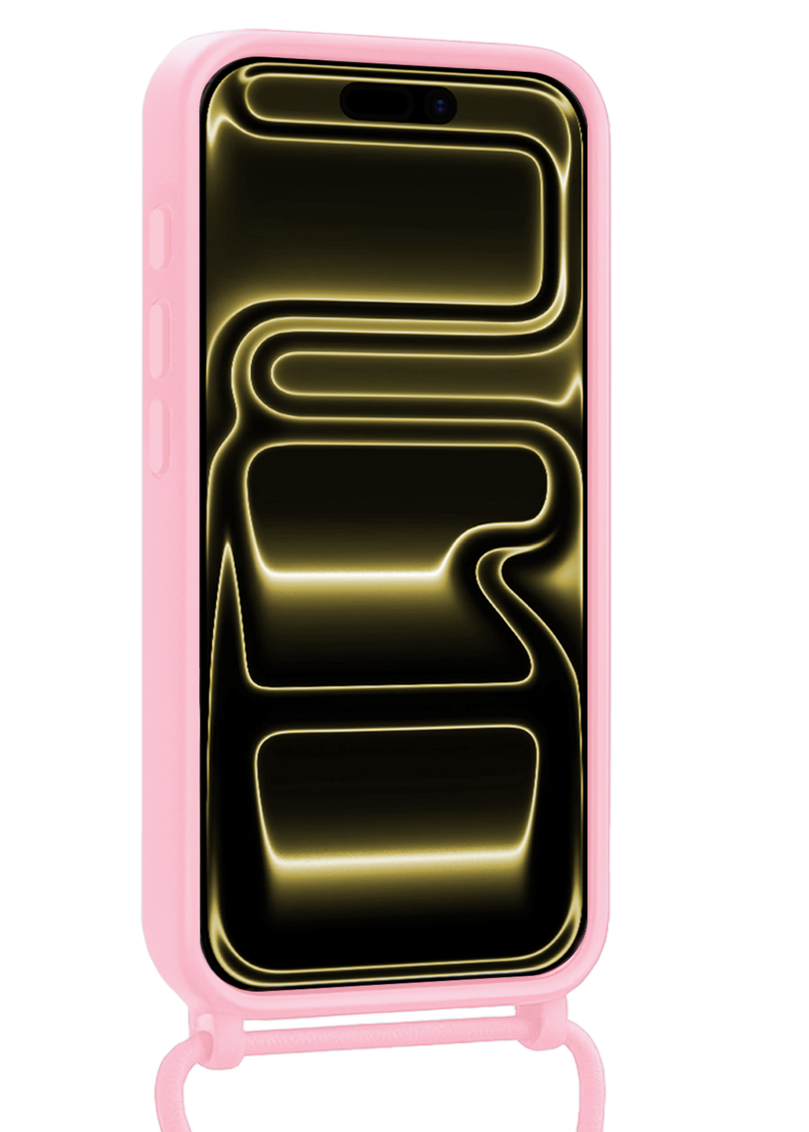 LUQ LUQ iPhone 17 Pro Max Hoesje Pashouder met Koord - Lichtroze - 2 PACK