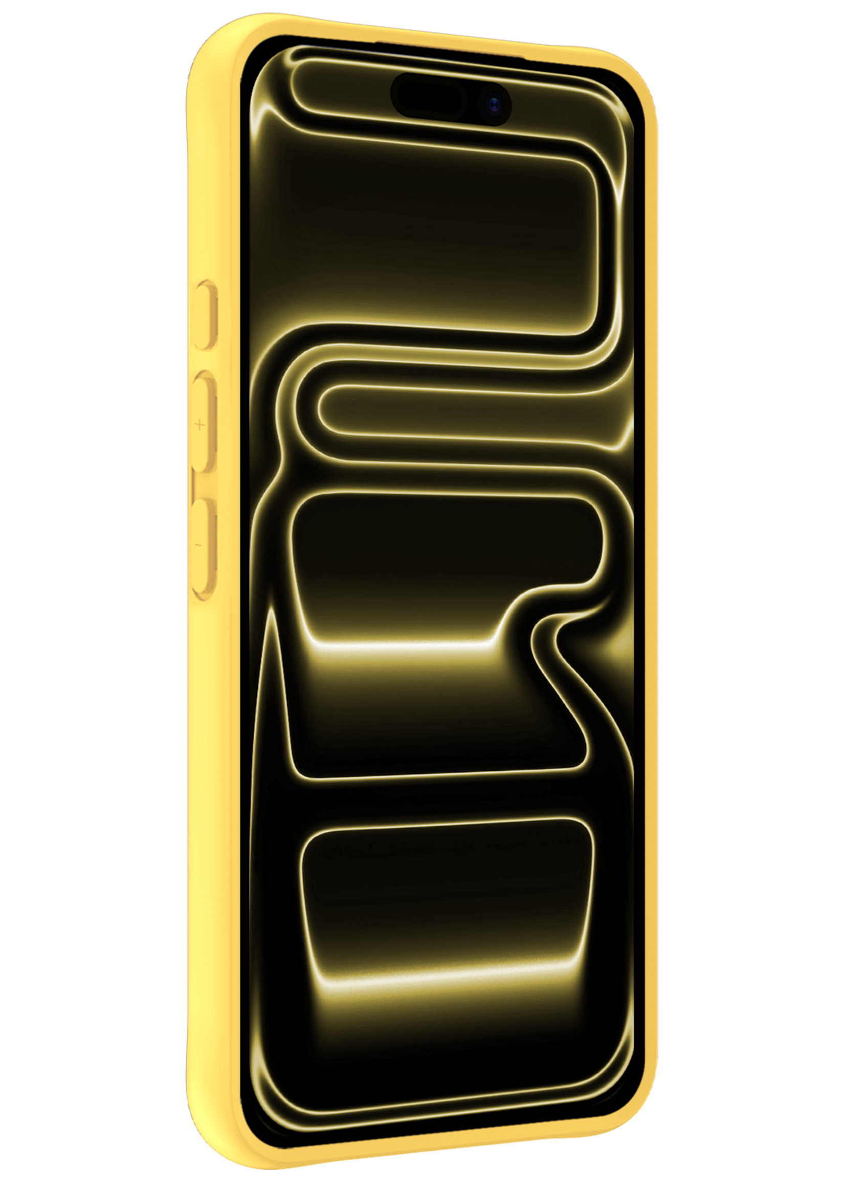 LUQ LUQ iPhone 17 Pro Max Hoesje Siliconen Met Screenprotector Met Dichte Notch - Geel