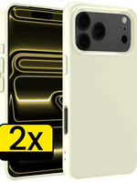 LUQ LUQ iPhone 17 Pro Max Hoesje Siliconen - Wit - 2 PACK