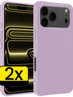 LUQ LUQ iPhone 17 Pro Max Hoesje Siliconen - Lila - 2 PACK