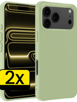 LUQ LUQ iPhone 17 Pro Max Hoesje Siliconen - Groen - 2 PACK
