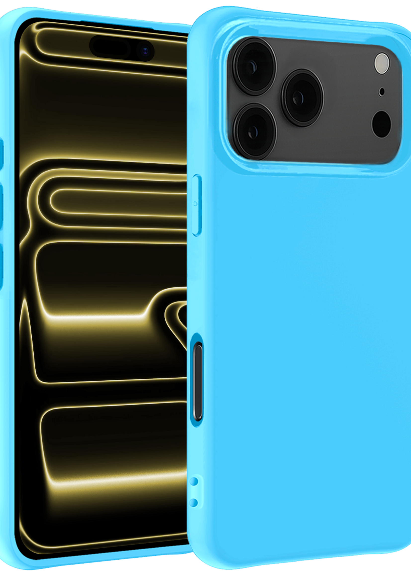 LUQ LUQ iPhone 17 Pro Max Hoesje Siliconen - Lichtblauw