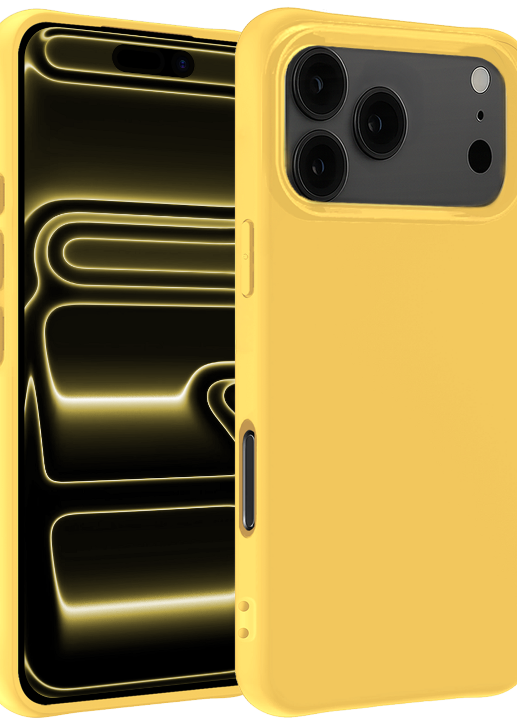 LUQ LUQ iPhone 17 Pro Max Hoesje Siliconen - Geel