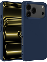 LUQ LUQ iPhone 17 Pro Max Hoesje Siliconen - Donkerblauw