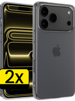 LUQ LUQ iPhone 17 Pro Hoesje Siliconen - Transparant - 2 PACK