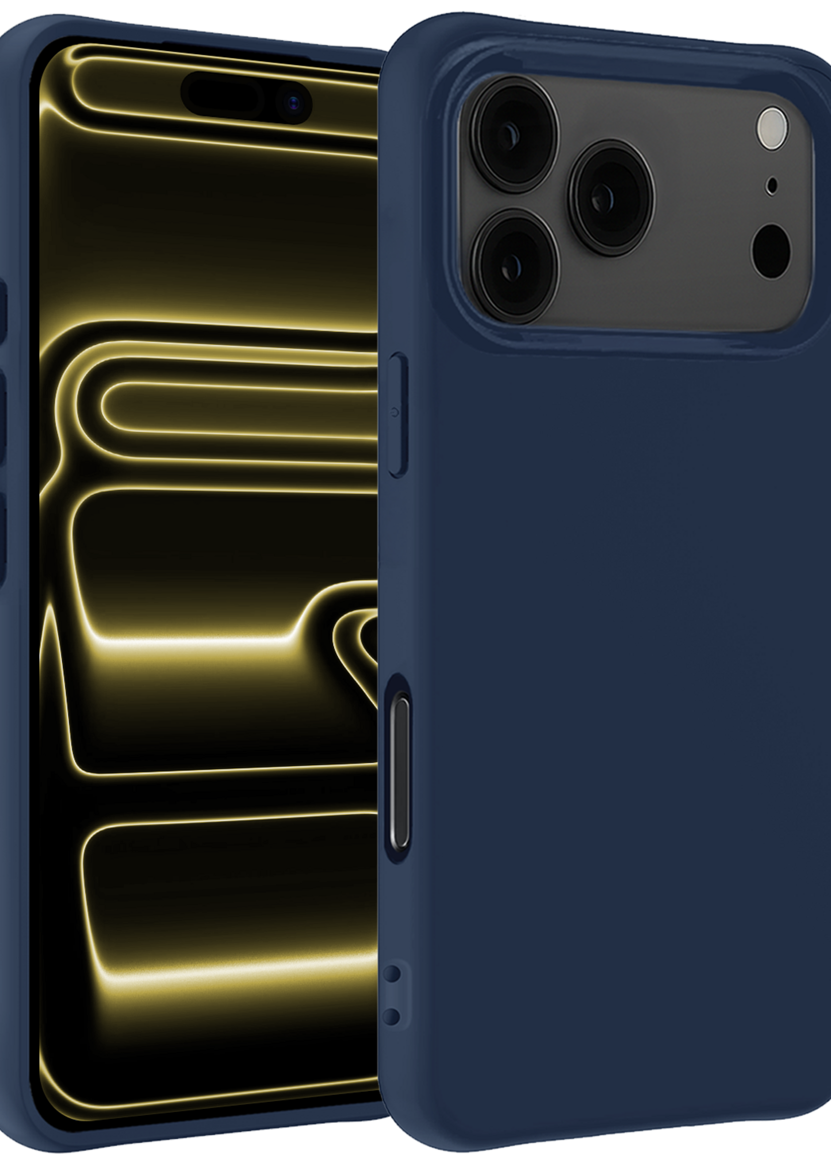 LUQ LUQ iPhone 17 Pro Hoesje Siliconen - Donkerblauw