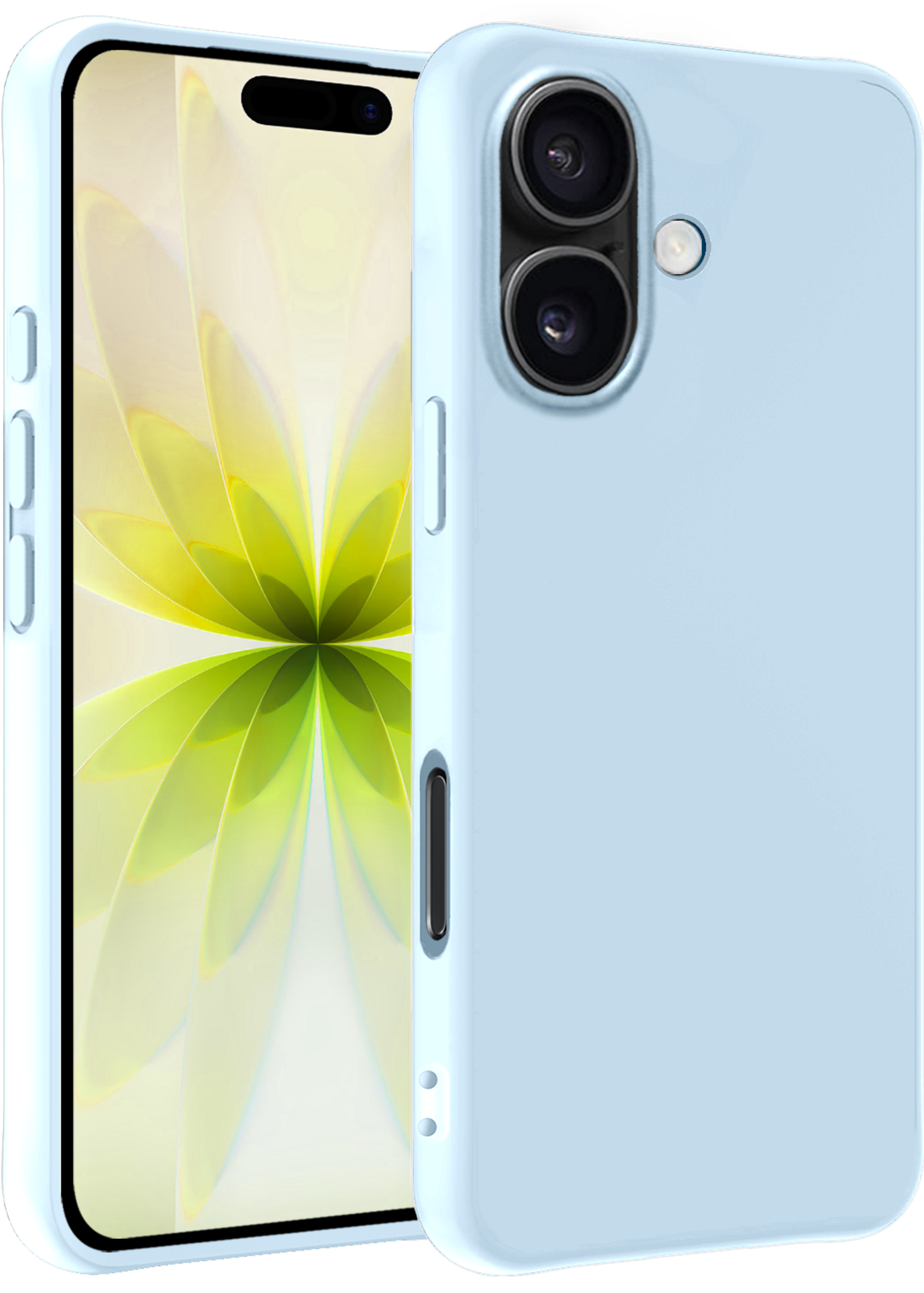 LUQ LUQ iPhone 17 Hoesje Siliconen - Lichtblauw